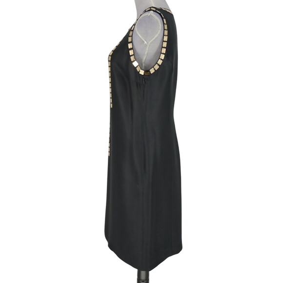 Tory Burch Dress Womens 6 Black Silk Gold Sequins Lined Formal Wedding lbd - Picture 10 of 14